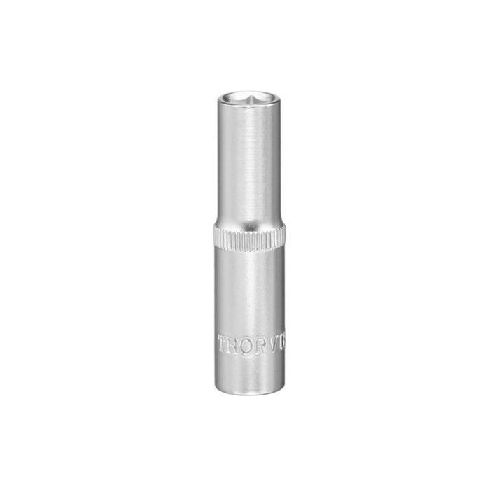 

Головка торцевая Thorvik 52077, глубокая, 6-ти гранная, 1/4", М9