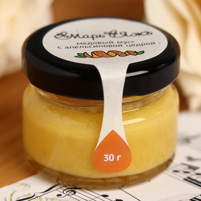фото Медовый мусс «марь&яжъ», с апельсиновой цедрой, 30 г мусихин. мир мёда