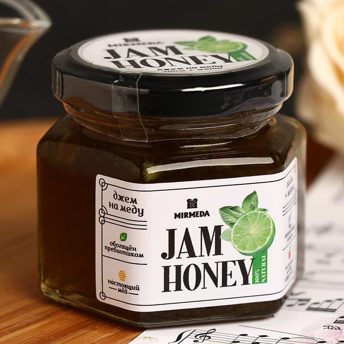 фото Джем на меду, лайм + мята, 150 г мусихин. мир мёда