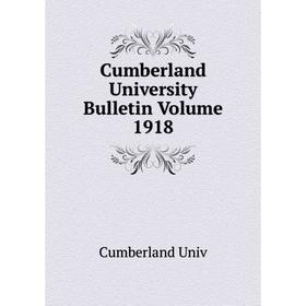 

Книга Cumberland University Bulletin Volume 1918