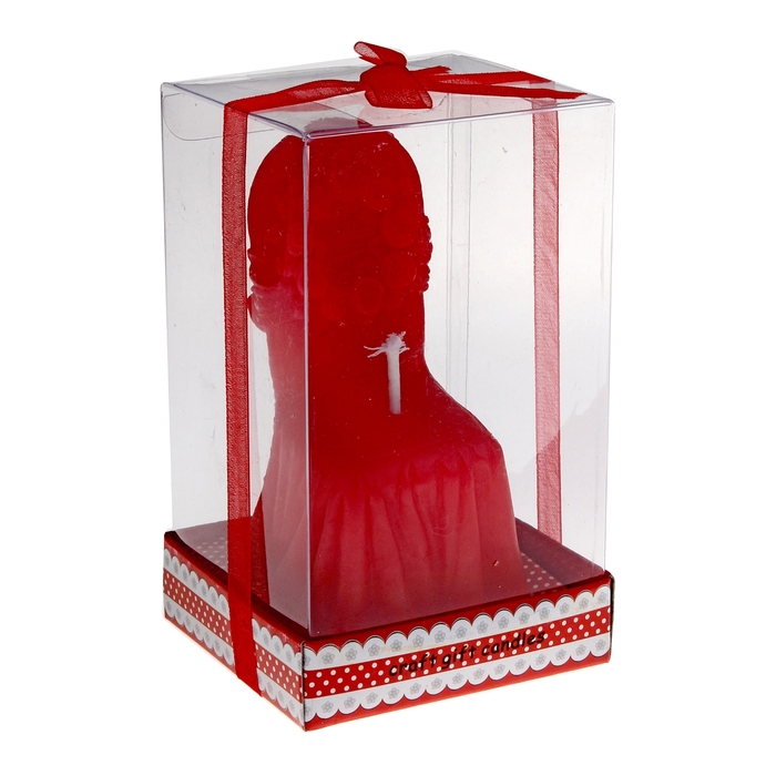 Свеча восковая "Праздничный стул", цвет красный