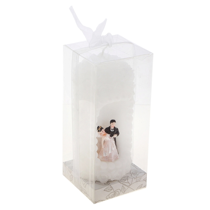 Свеча восковая "Молодожены в арке", цвет белый