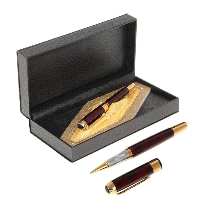 Ручка шариковая подарочная в кожзам футляре "Престиж"