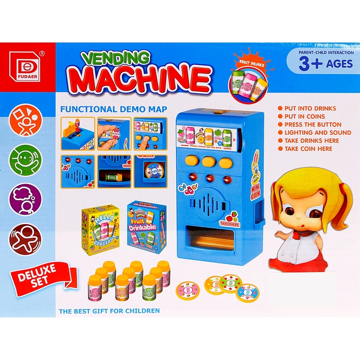 Бытовая техника «Автомат для выдачи газ-воды», световые и звуковые эффекты, работает от батареек