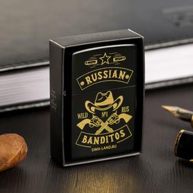 Зажигалка бензиновая 'Russian banditos', 5,5 х 3,5 см Ош