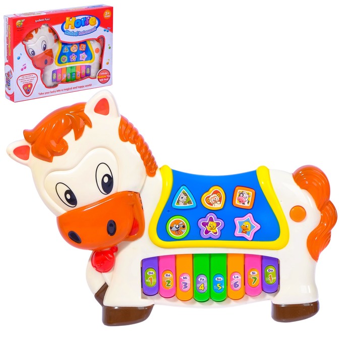 Музыкальная игрушка-пианино «Лошадка», звуковые эффекты