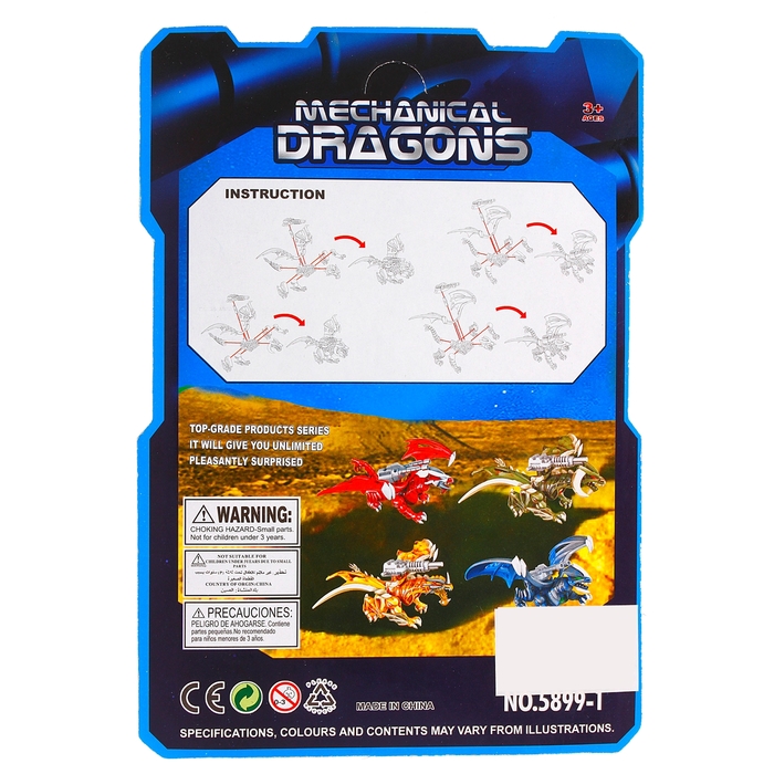 Робот-конструктор "Дракон", цвета МИКС