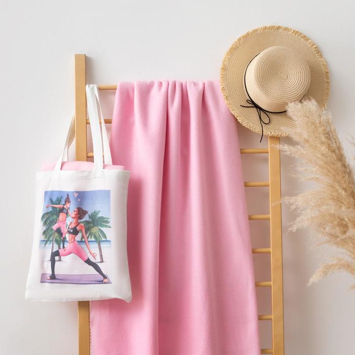 фото Набор lovelife "yoga mom": сумка-шопер 33*39 см + флисовый плед 150*130 см