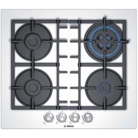 

Варочная поверхность Bosch PNH6B2O90R, газовая, 4 конфорки, белая