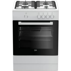 

Плита Beko FSG 62000 W, газовая, 4 конфорки, 55 л, эмаль, белая