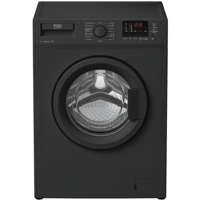 Стиральная машина Beko RGE 685P2 BAA, класс А, 1000 об/мин, до 6 кг, цвет антрацит