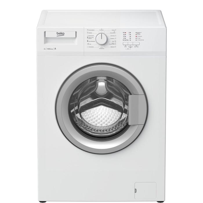 Стиральная машина Beko RGS 585P1 BSW, класс А, 1000 об/мин, до 5 кг, белая