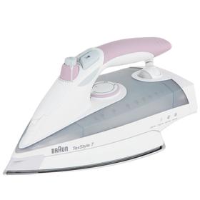 

Утюг Braun TS755Е, 2400 Вт, нержавеющая сталь, 50 г/мин, 400 мл, бело-розовый
