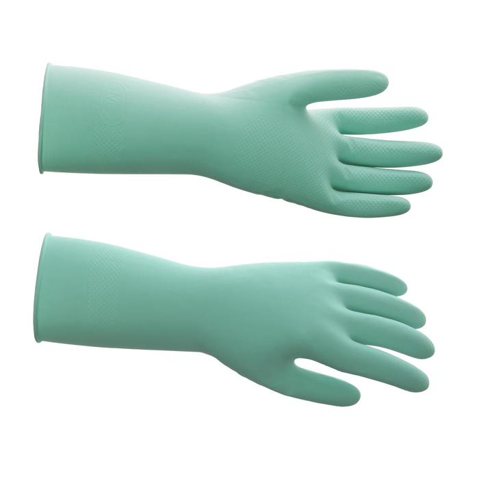 Перчатки латексные многоразовые, M, зелёные перчатки латексные многоразовые m зелёные