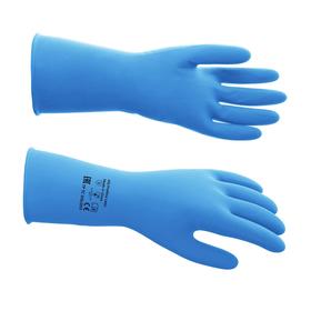 Перчатки латексные многоразовые, L, синие от Сима-ленд