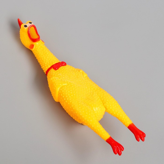 Игрушка пищалка «Курица», 30 см, в пасти