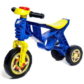 Каталка-мотоцикл трехколёсный, цвет синий Ош