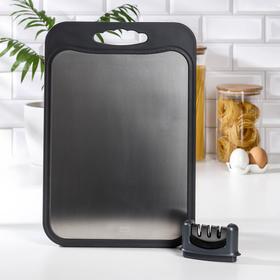 

Доска разделочная Professional, 42×27,5 см, в комплекте с заточкой, 304 сталь