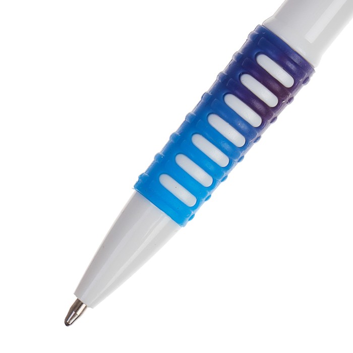 Набор ручек шариковых автоматических 4 штуки, стержень синий, МИКС