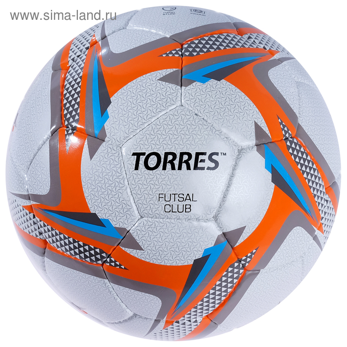 фото Мяч футзальный torres futsal club, f30384/f30064, размер 4, 32 панели, pu, ручная сшивка