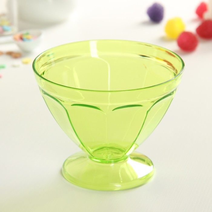 Креманка для мороженого 250 мл "Сладкий лед", цвет зеленый