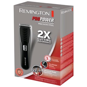 

Машинка для стрижки Remington HC7110, 10 Вт, 0.5-44 мм, 2 насадки, от сети, чёрная