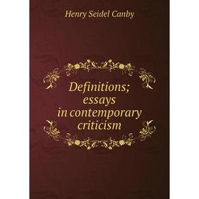 

Книга Definitions; essays in contemporary criticism