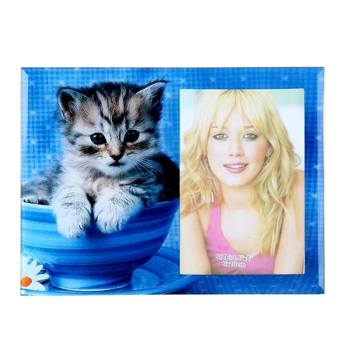 Фоторамка "Котенок в кружке" 9х13 см