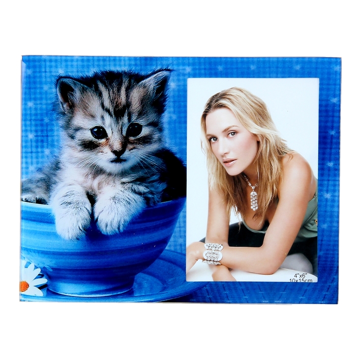 Фоторамка "Котенок в кружке" 10х15 см