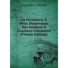 

Книга La Géométrie À Deux Dimensions Des Surfaces À Courbure Constante