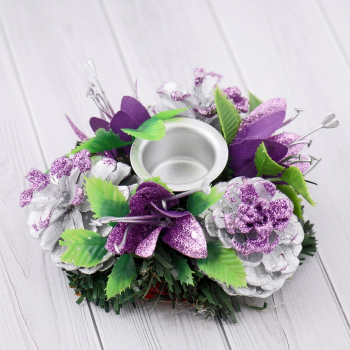 Подсвечник на одну свечу "Лилии"