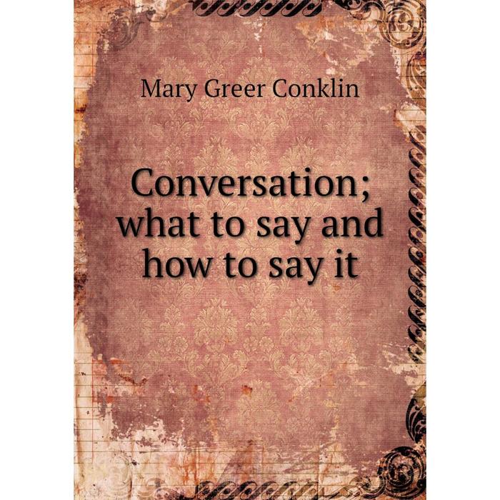 Conversation book