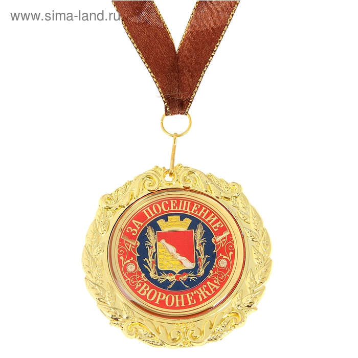 Медаль на подложке «За посещение Воронежа»