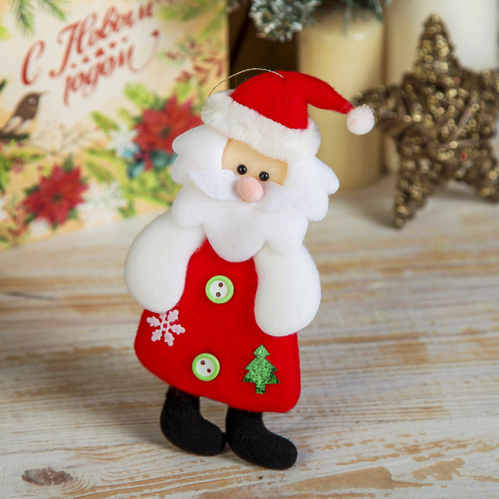 Мягкая игрушка "Толстячок Дед Мороз" с ёлочкой