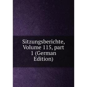 

Книга Sitzungsberichte, Volume 115, part 1 (German Edition)