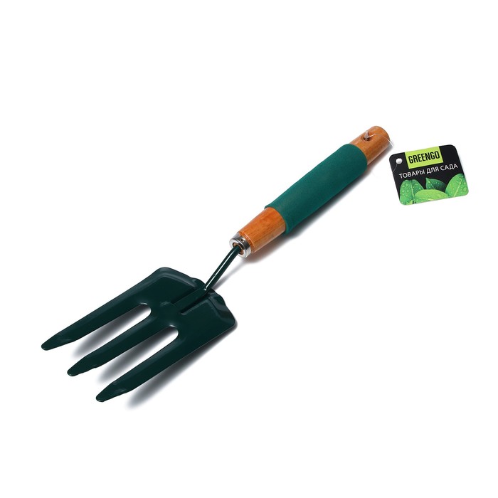 Вилка посадочная, длина 33 см, деревянная ручка