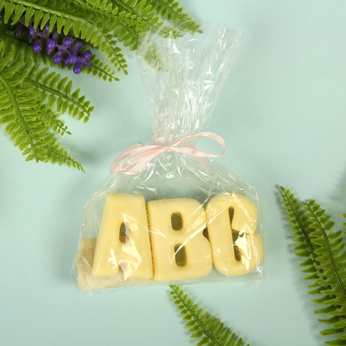 Мыло сувенирное "Буквы" (набор 3 шт), цвета МИКС