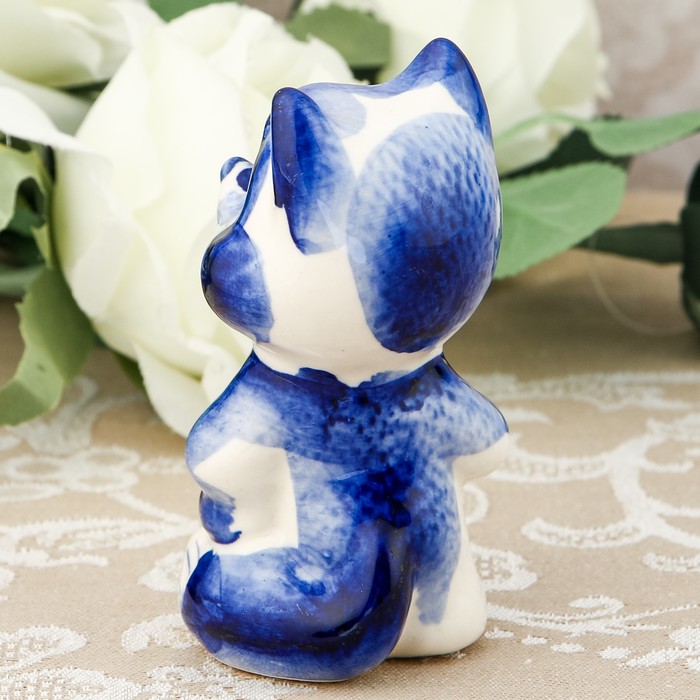Сувенир «Лисица», гжель, кобальт