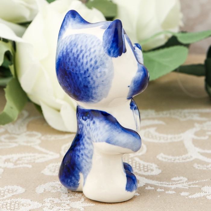 Сувенир «Лисица», гжель, кобальт