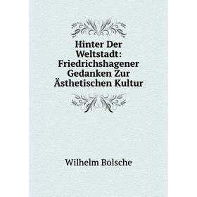 

Книга Hinter Der Weltstadt: Friedrichshagener Gedanken Zur Ästhetischen Kultur