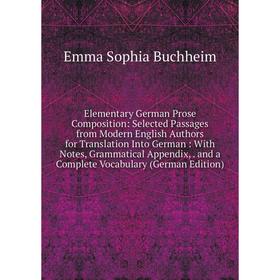

Книга Elementary German Prose Composition