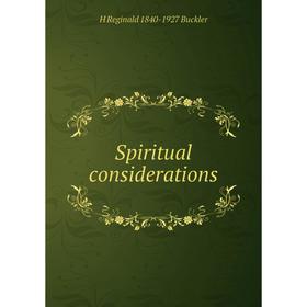 

Книга Spiritual considerations