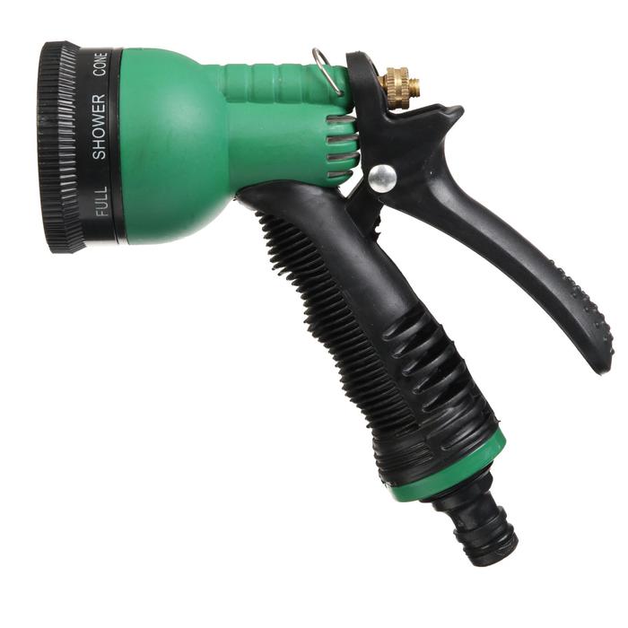 Пистолет-распылитель, 8 режимов, штуцер, прорезиненная ручка, ABS-пластик