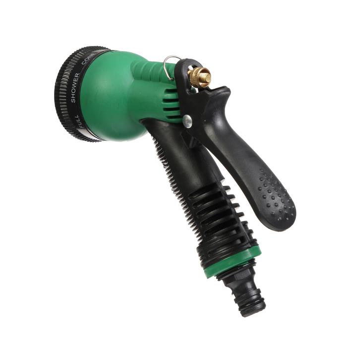 Пистолет-распылитель, 8 режимов, штуцер, прорезиненная ручка, ABS-пластик