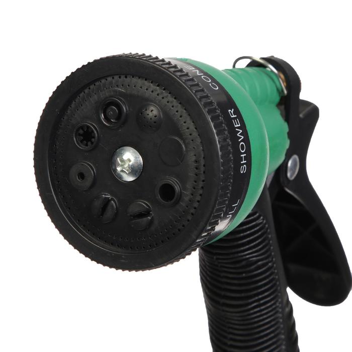 Пистолет-распылитель, 8 режимов, штуцер, прорезиненная ручка, ABS-пластик