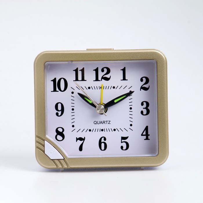 Часы - будильник настольные Классика с подсветкой, дискретный ход, 8.5 х 7.5 см, АА часы будильник настольные классика с подсветкой дискретный ход 8 5 х 7 5 см аа