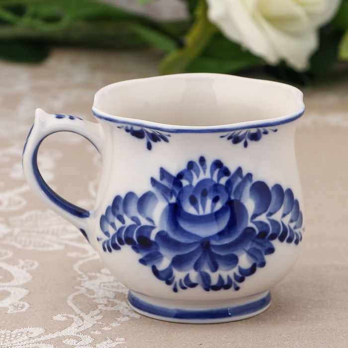 Кружка «Радость», H=8 см, гжель