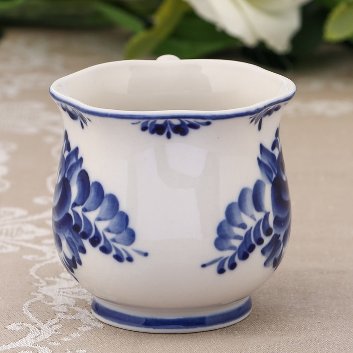 Кружка «Радость», H=8 см, гжель