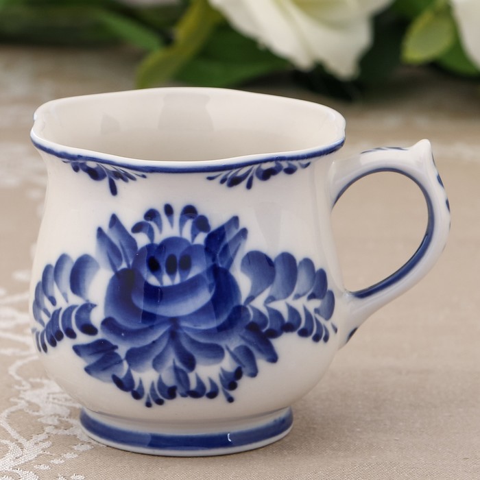 Кружка «Радость», H=8 см, гжель