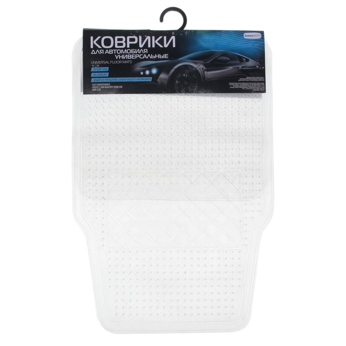 Набор ковриков для авто. 4 шт, 62,5х4 см и 34,5х43 см, прозрачный